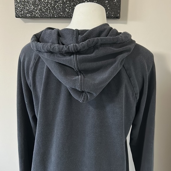 Athleta Pinnacle Criss Cross Hoodie Top Black Travel Outdoor shirt Sz M - Picture 9 of 12